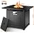 AthLike 30" Propane Fire Pit Table, 50000 BTU Gas Square Fire Bowl, 2 in 1 Outdoor Fireplace w/CSA-Certified, Lid, Anti-Fire Mesh, Auto-Ignition, Waterproof Cover, Lava Rock, for Party Patio Yard