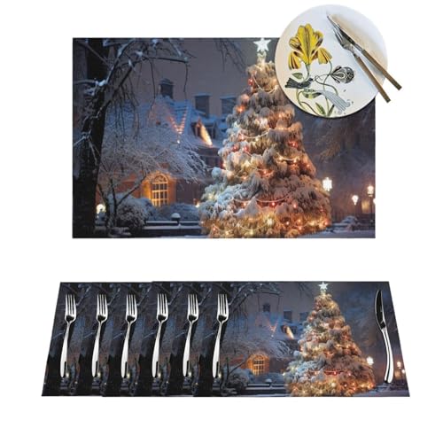 Sets de table de Noël lavables anti tache pour protéger votre table