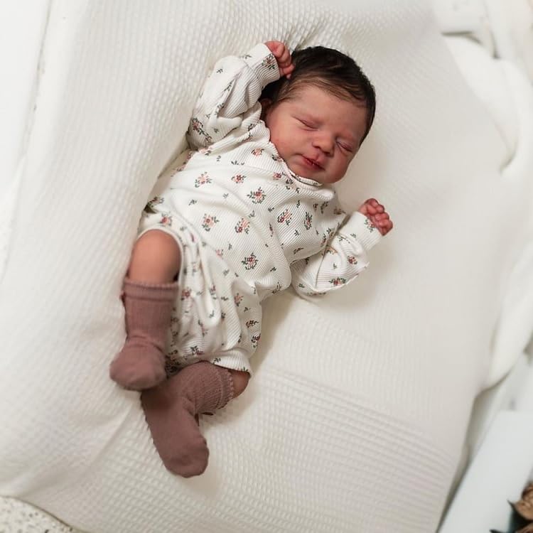 Muñeca bebé reborn realista de vinilo 18 pulg miniatura 3