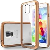 Galaxy S5 Case, Caseology [Fusion Series] Scratch-Resistant Clearback Cover [Beige] [Dual Bumper] for Samsung Galaxy S5 - Beige