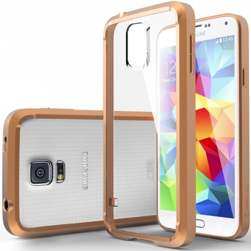 Caseology Waterfall for Galaxy S5 Case (2014) - Minimal & Transparent - Beige