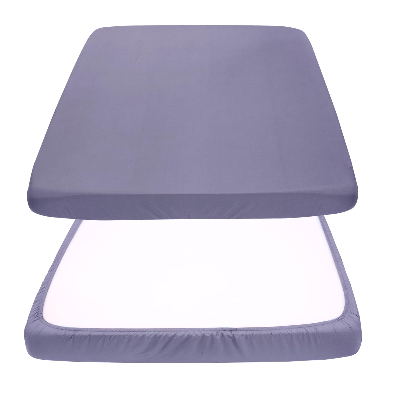 Cloele Square Playard/Playpen Stretch Fitted Sheets Perfect for 36 X 36 Portable Playard Mattresses - Square Pack and Play Crib Sheets - Ultra Soft Polyester Grey Fitted Playpen Sheet for Baby