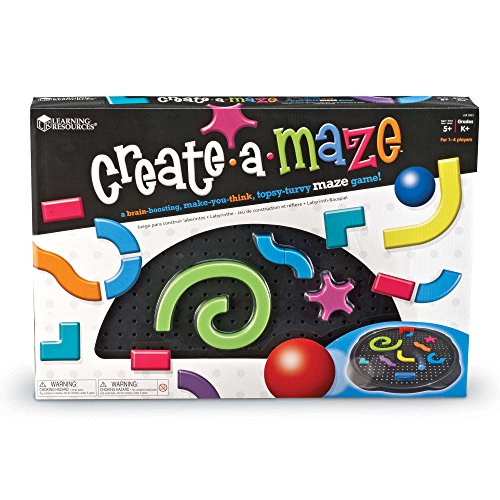 Learning Resources Create-A-Maze - 17 Pieces, 1-4 Players, Ages 5+ Board Games For Kids, Stem Maze, Brainteaser Games #TOP5