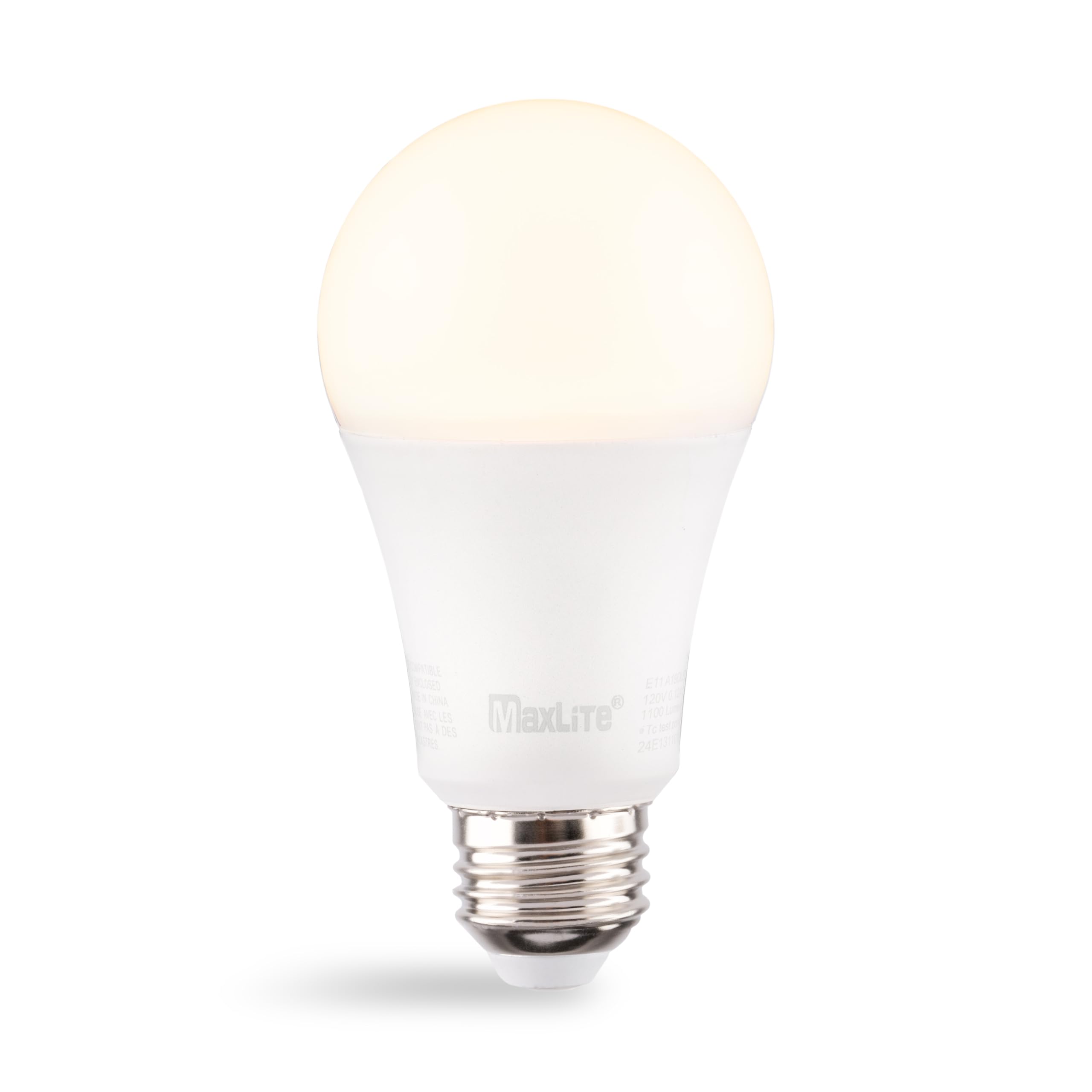 MaxLite E11A19DLED27/G8 11W LED A19 Bulb, White Finish, LED Light