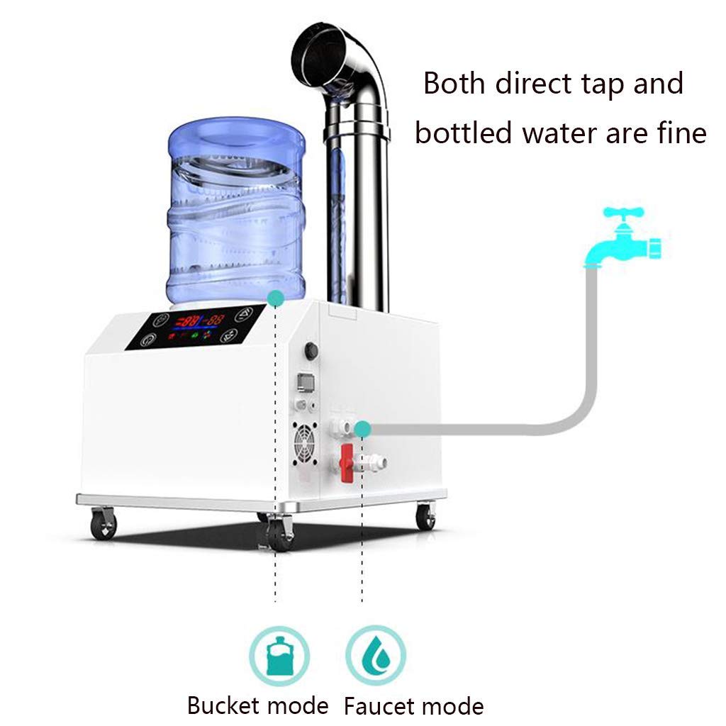 Umidificatore per Camera da Letto, umidificatore Industriale e Commerciale Filtro purificatore spruzzatore d'Aria di Grande capacità umidità costante Intelligente (12 kg/h Automatico)