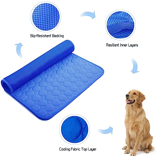MICROCOSMOS-Summer-Cooling-Mat-Sleeping-Pad-Water-Absorption-Top-Waterproof-Bottom-Materials-Safe-Easy-Carry-EZ-Clean-Keep-Cooling-for-Pets-Kids-and-Adults