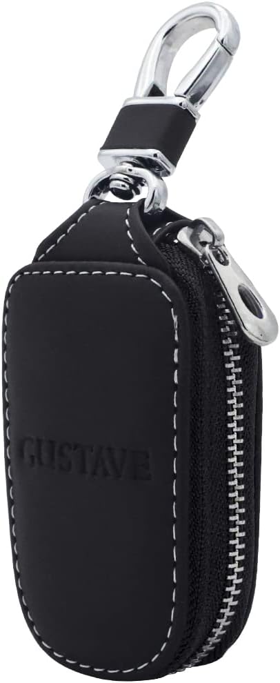 GUSTAVE® Car Key Case, Smart Key Holder Protection PU Leather Car Key Chain Bag Car Smart Keychain Coin Holder Auto Remote Keyring Wallet