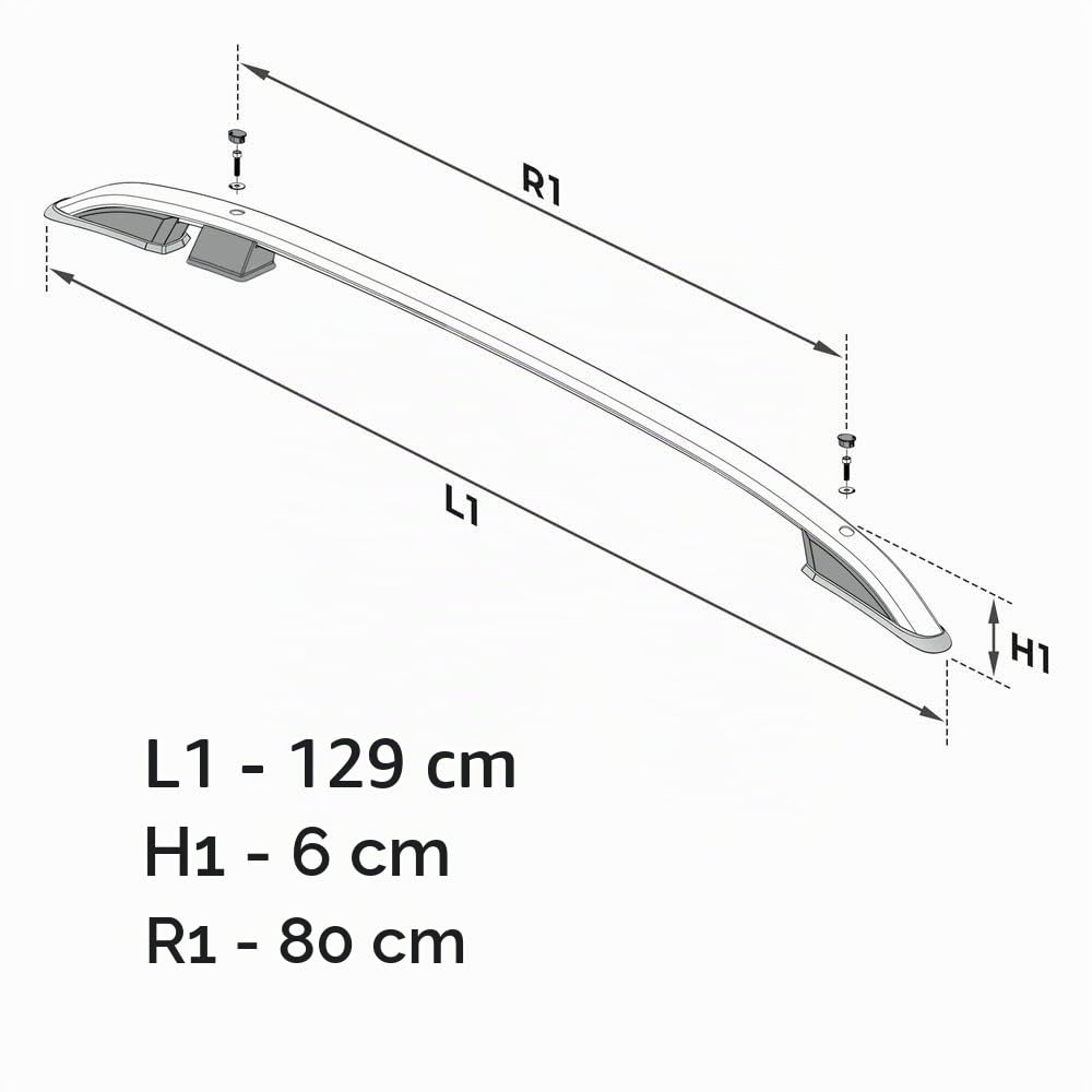 CHROMEMASTER | Barre da Tetto, Rail Tetto Compatibile con Mitsubishi L200 2015-2022; Sono Utilizzate per il Montaggio di Portapacchi, Box da Tetto o Portabiciclette | Costruzione in Alluminio