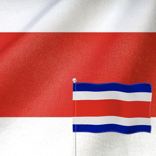 Bannière nationale du Costa Rica en toile de jute haut de gamme