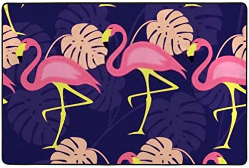 Tapis de salon flamant rose en velours doux pour isoler les sols froids avec élégance