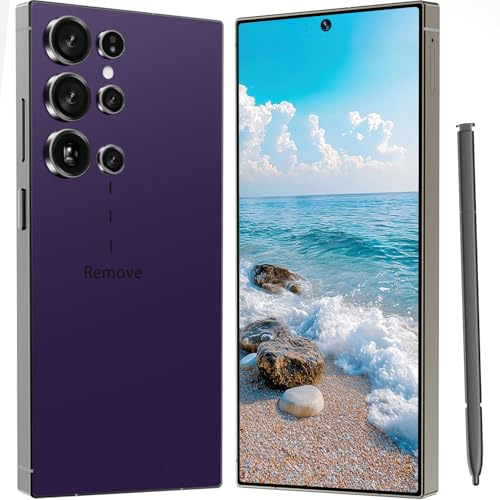 ZFSMHXH I24 Ultra 5G Unlocked Phones 8+512GB Android13 Smartphone Battery 6800mAh 6.9 HD Screen Unlocked Cell Phone 48MP+108MP Camera/Face ID/5G/Fingerprint Lock/Dual SIM/GPS (Purple)