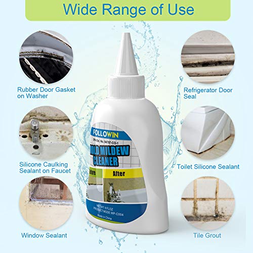 FOLLOWIN Mold and Mildew Stain Remover Gel Household Professional Instant Home Cleaner for Tiles Grout Sealant Bath Sinks Showers - Thumbnail 3