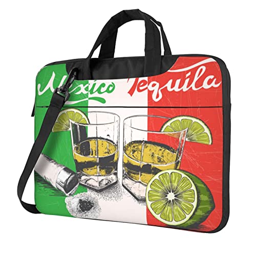 Sacoche ordinateur portable 14 pouces pour le bureau et voyages motif fleurs exotiques