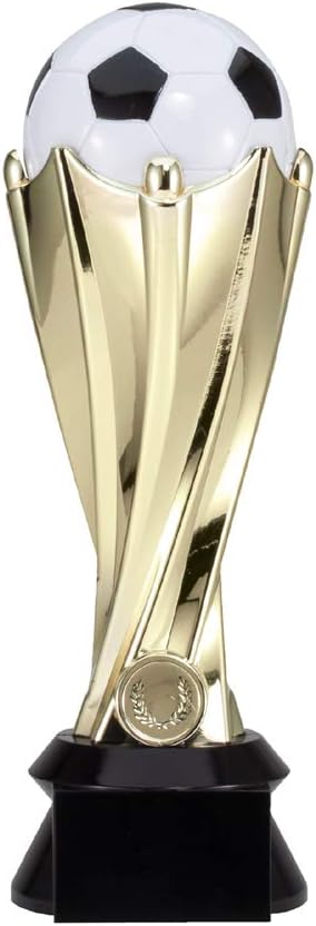 SHOP AWARDS AND GIFTS Customizable 10-1/2 Inch Plastic World Cup Soccer Trophy on a Black Base, Includes Personalization