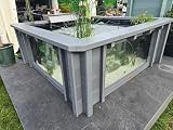 Clear View Garden Aquarium Lotus Gartenteich, quadratisch mit Fenstern
