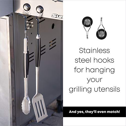 Magnum Grill MFKRW012905RH Grilling Accessories By Magnum Grill - 5 Piece Bbq Tools Set With 18 Inch Grill Spatula, Tongs For Cooking, Bbq Grill Mat And 2X Strong Magnetic Hooks thumb #1