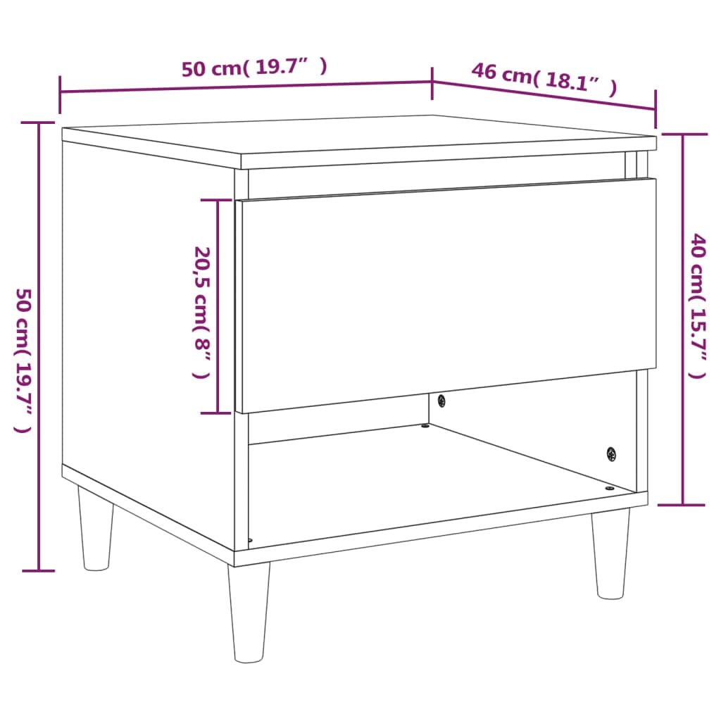 Elegante Nachttische aus Holzwerkstoff mit Stauraum, stabilem Oberteil und Wandhalterung für Wohnzimmer & Schlafzimmer