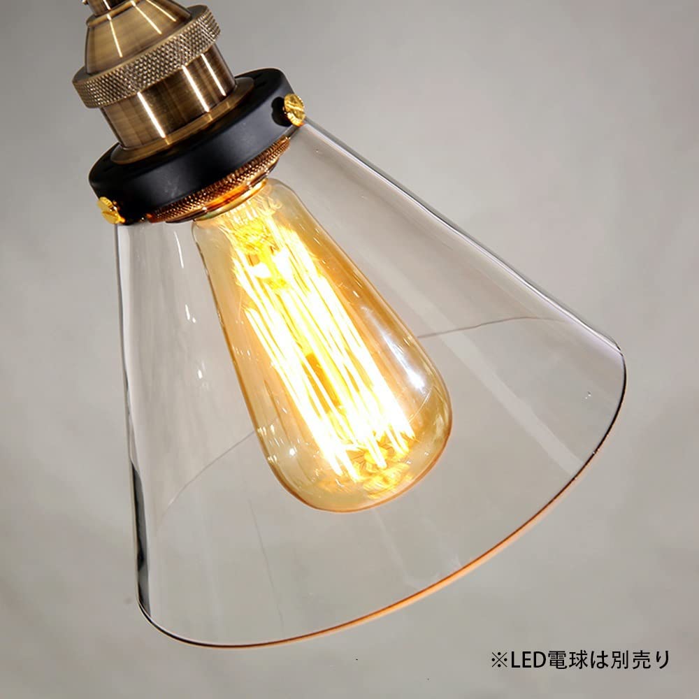 Amazon.co.jp : シーリングライト 1灯 E26 led対応 北欧 透明ガラス