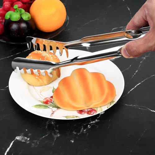 2 szczypce do makaronu ze stali nierdzewnej, szczypce do spaghetti 29 cm, szczypce kuchenne z uchwytem ząbkowym, szczypce do makaronu, szczypce kuchenne, szczypce do jedzenia, stal nierdzewna do
