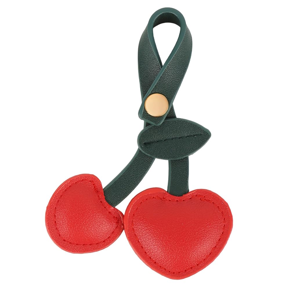 Bag Charms Cute Cherry Charm for Purse Handbags Bag Accessories PU Key Chains-image-14