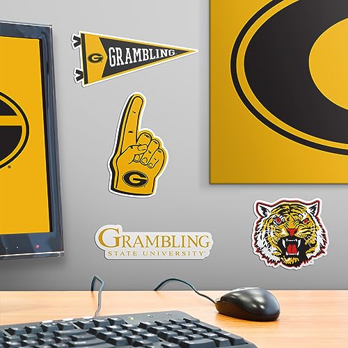 Image of Grambling State University 8ct Vinyl Large Deluxe Stickers Variety Pack - Laptop, Water Bottle, Scrapbooking, Tablet, Skateboard, Indoor /Outdoor - Set of 8