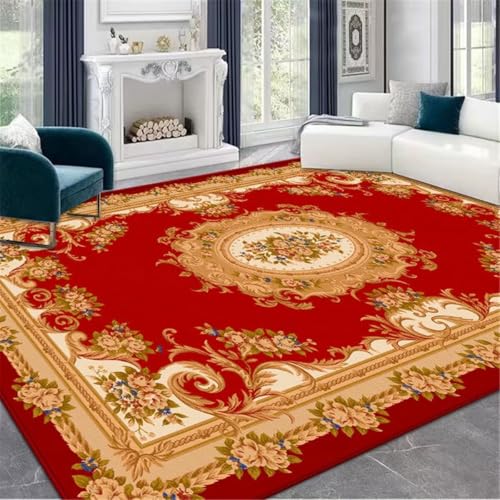 Tapis de bureau de chambre antidérapant rouge 60X120 anti-glisse - 2