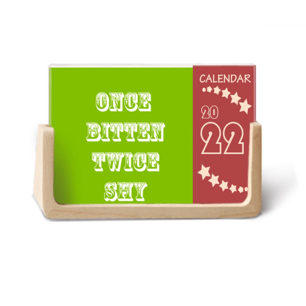 Once Bitten Twice Shy Art Deco Fashion 2022 Desk Calendar Planner 12 Month
