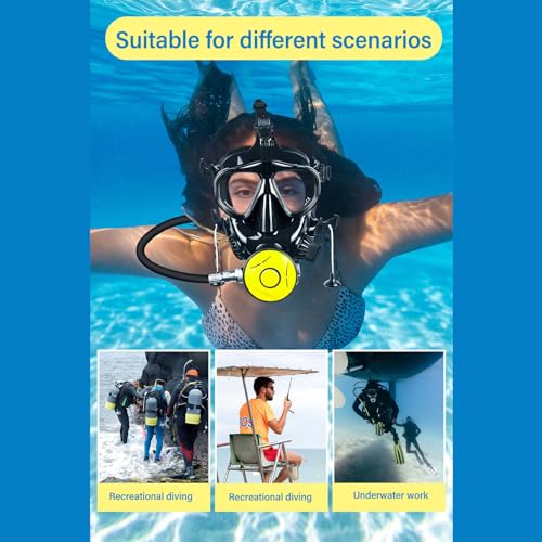 Tanque de Buceo Portátil de 1L con Gafas de Cara Completa para Exploración 7
