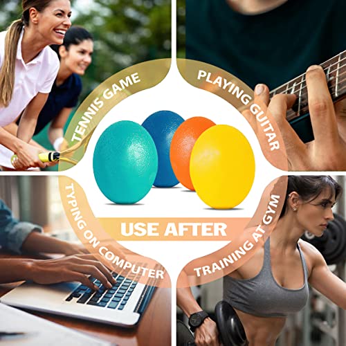 4 Pcs Grip Strеngth Trainеr Hand Ball - Strеss Balls For Hand Workout, Wrist Strengthener, Grip Strengthener - Squishy Strеss Relief Balls For Adults, Kids - Thеrapy Wrist Exerciser For Anxiеty Relief #TOP4