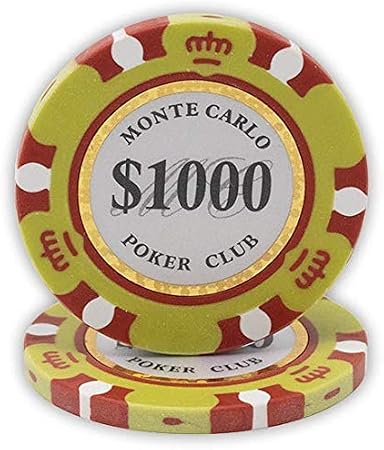 DA VINCI 14 Gram Clay Monte Carlo Poker Club Premium Quality Poker Chips Pack of 50 Chips image 2