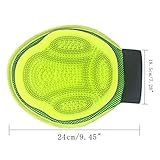 YUNGYE Gummi Haustier Haarentferner Pflegehandschuh Hund Pferd Katze Shedding Baden Massagebürste Weiche Reinigungskamm for Katzen Haustier Handschuh (Color : 24x19cm, Size : L)