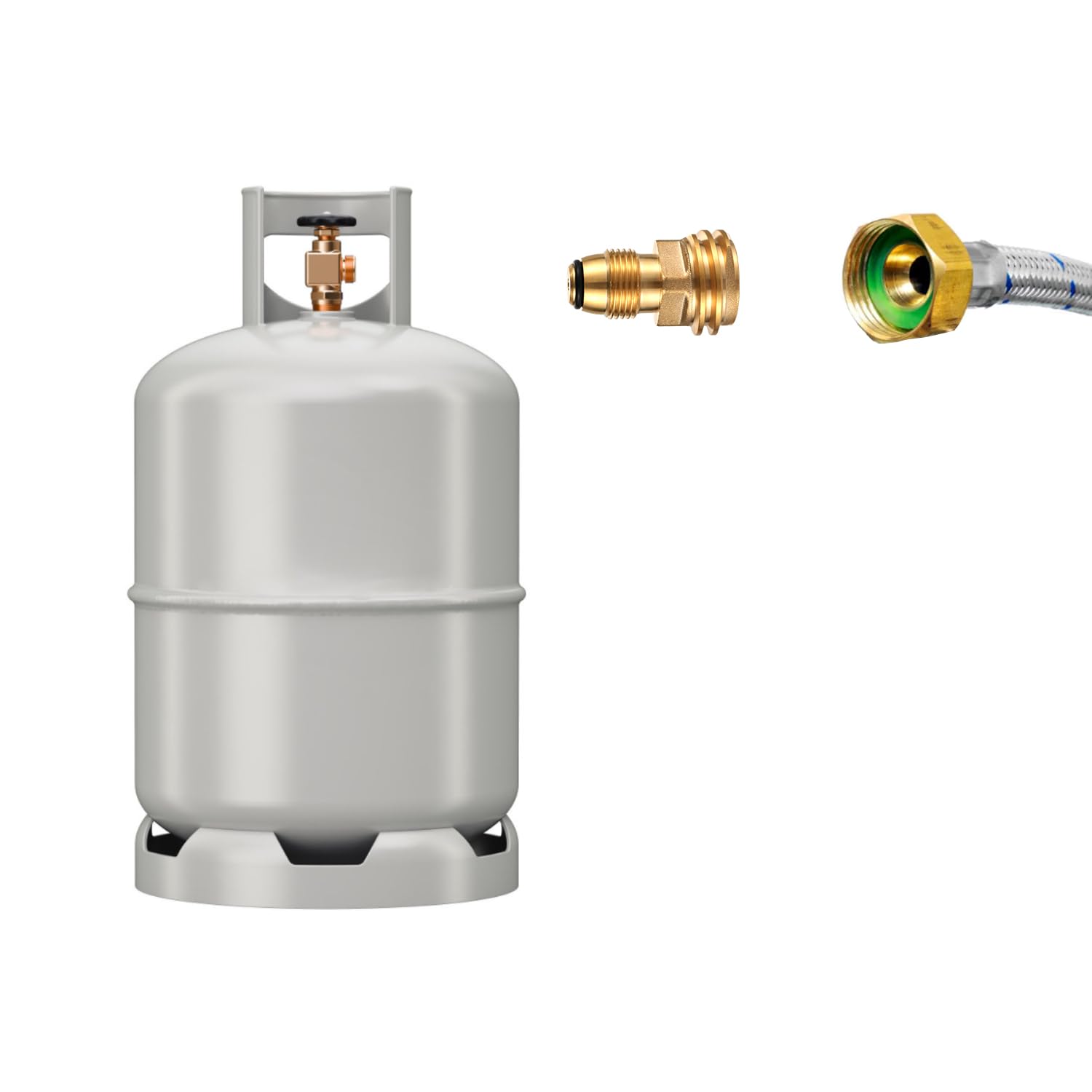 Adattatore Di Ricarica Per Propano Da 7 Pezzi Con Valvola E Set Di Manometri Per Serbatoio Qcc1 A 90 Gradi Di Pressione~p135977429 - Foto 7