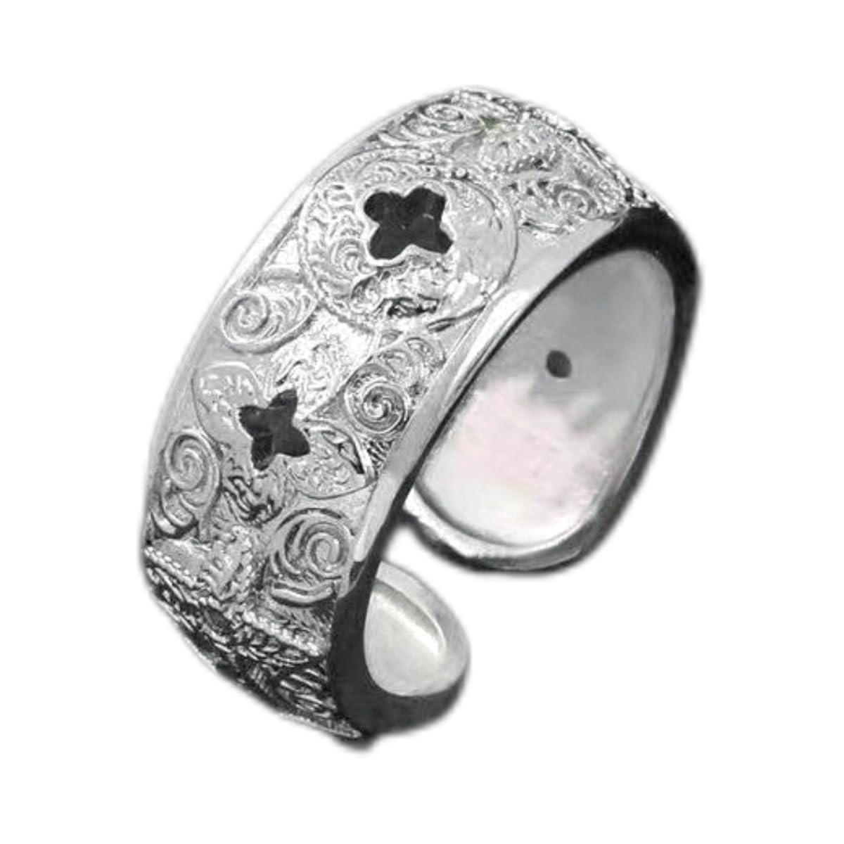 Gothic Statement Ring Evil Death Biker Punk Rock Dark Accessories Handmade Vintage Rings Grunge Adjustable Rings Skeleton Skull Heart Cross Open Band Ring for Men Women Birthday Jewelry Gift