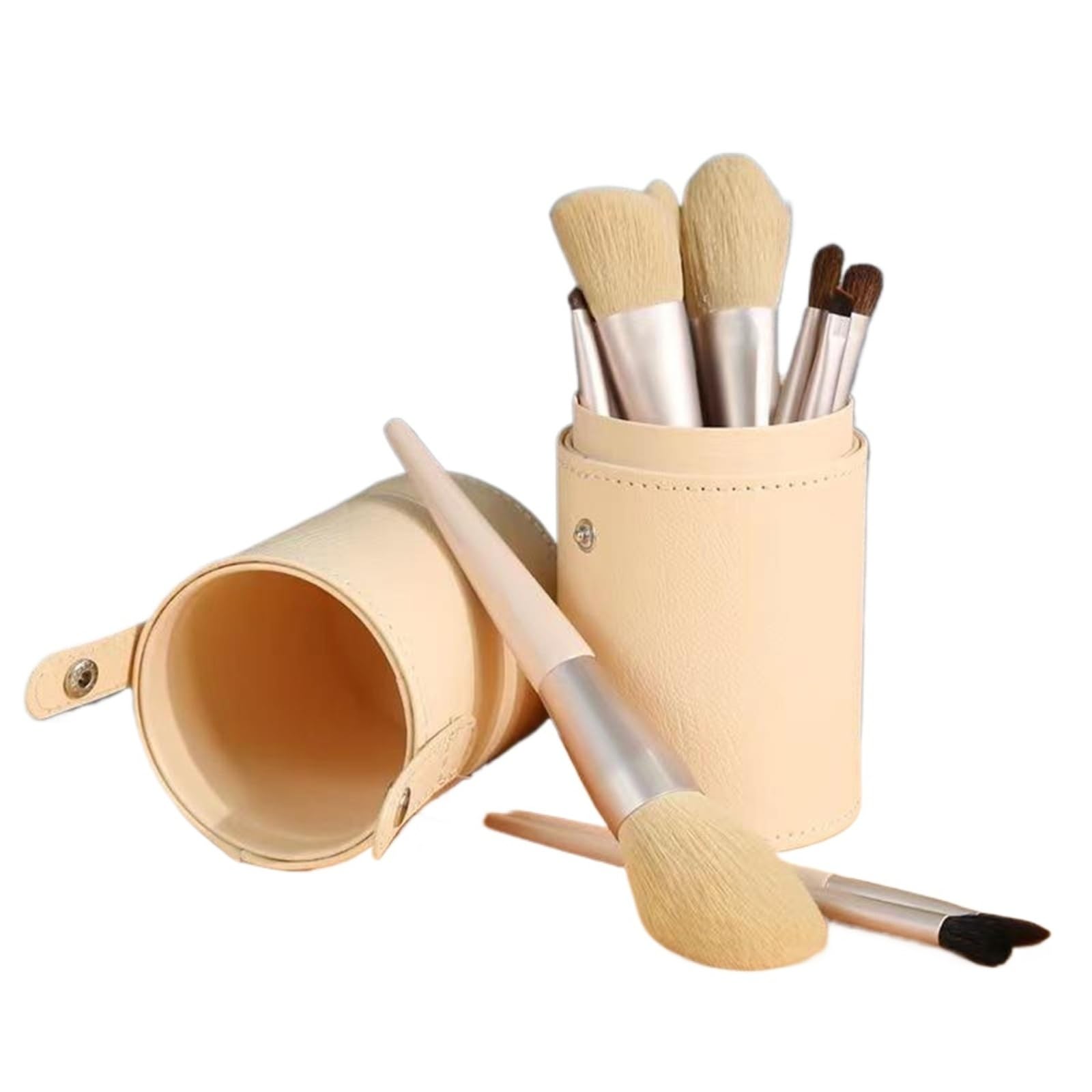 Juego de Brochas de Maquillaje Set de maquillaje 12 piezas: sombra ojos suave, polvo, rubor, corrector, brocha para Viajes