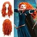 High Quality Synthetic Perucas Cosplay Long Orange Curly Brave-merida Costume Wig