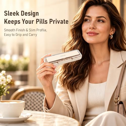 Travel Pill Organizer Weekly 7 Day, Compact Pill Box with 7 Compartments — 사진 6