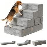 JESWO 3 en 1 Escalera para Perro Componible, 44.4cm de Altura