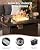 Aoxun Patio Furniture Set, Aluminum Patio Set with Fire Pit Table and 5" Thicken & Washable Cushion, Waterproof Outdoor Furniture, Outdoor Couch Sectional for Backyard (5 Seats/F, Dark Grey)