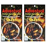 LAZER LINE 2 Stück Fliegenfischen Vorfach Größe 4X / 2.7m / 3.8kg - Vorfächer für Fliegen Angeln - Fishing Schnur - Angelschnur - Knotless Tapered Fly Leader - Angelzubehör - Sport Set - Angel Zubehör