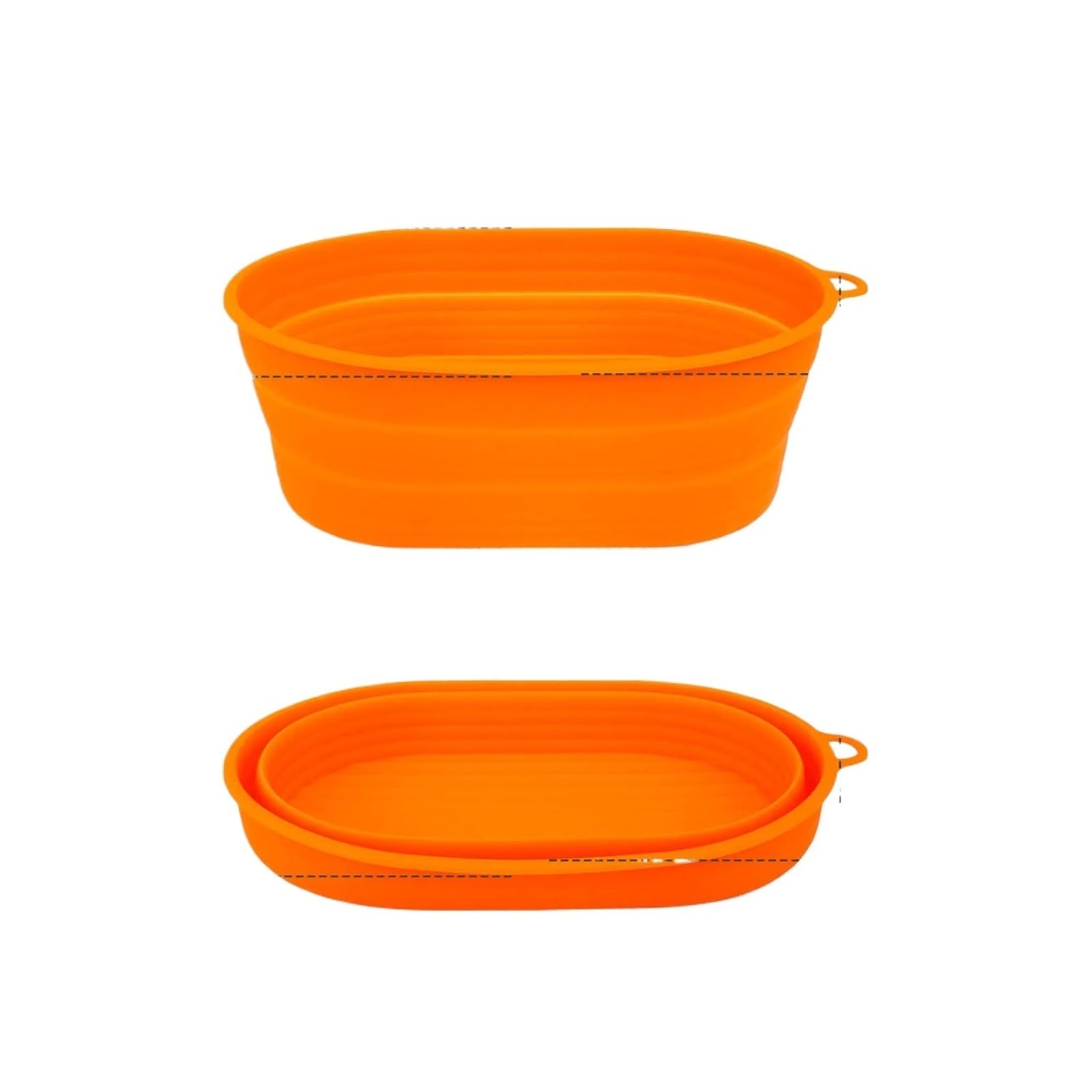 Cestino per la Prova del Pane, Cestini for la lievitazione del Pane in Silicone Multicolore, Confezione da 2(Orange)