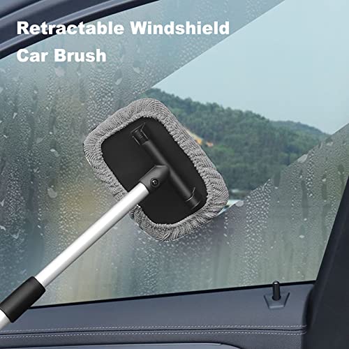 Ashone Auto Windshield Brush Tool Car Window Cleaner Windshield Cleaning Tool With Detachable Handle Pivoting Head Microfiber Cloths And Spray Bottle For Auto Windshield #TOP3