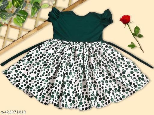 Image of Kids Fit and Flare One Piece Frocks Dress Dress || Trendy Dress Comfortable and Perfect for Special Occasions