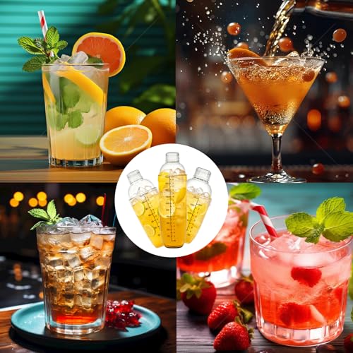 Coctelera grande de 500 ml con escala transparente y colador para bebidas 8