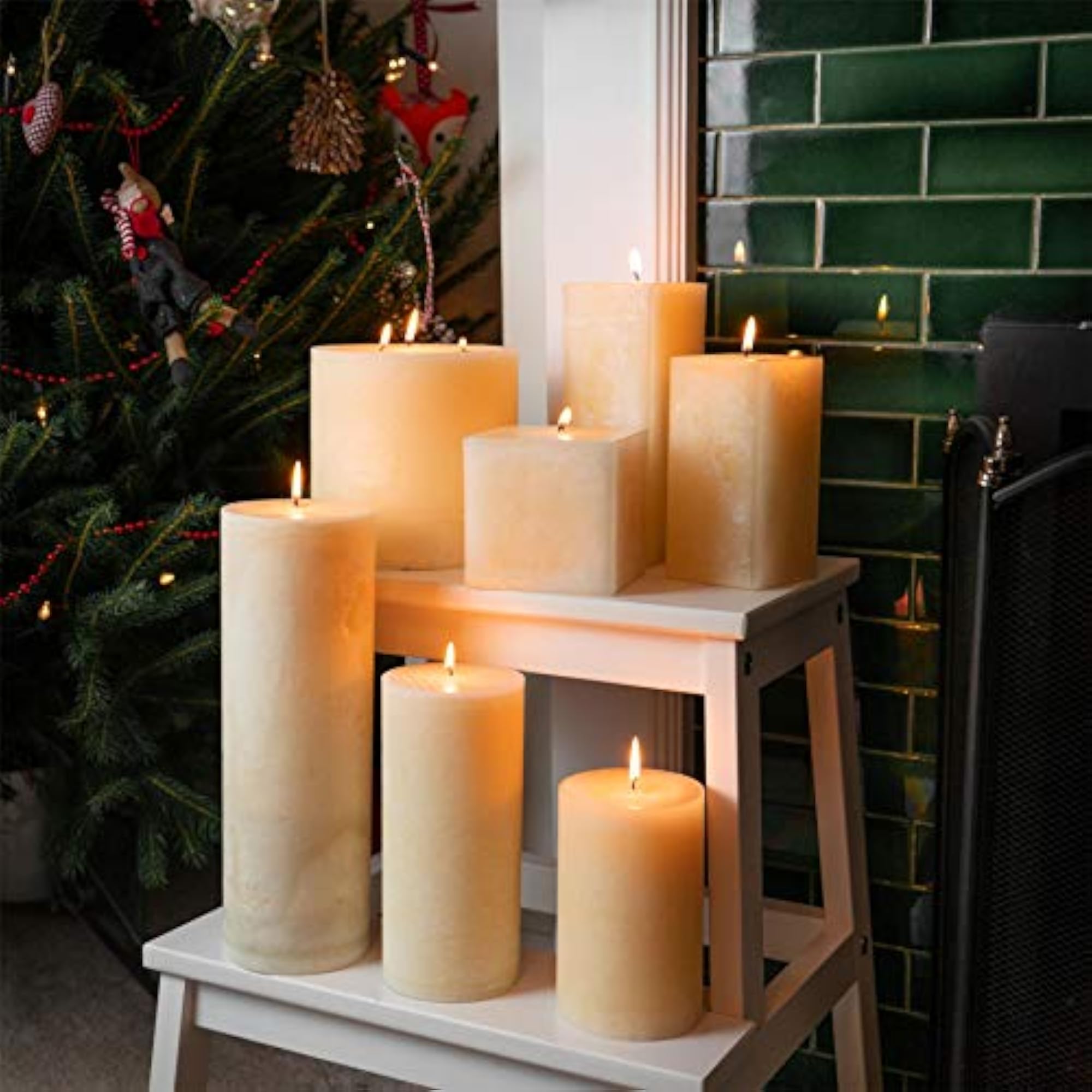 Vanilla Scented Single Wick Square Candle, 110hrs Burn Time