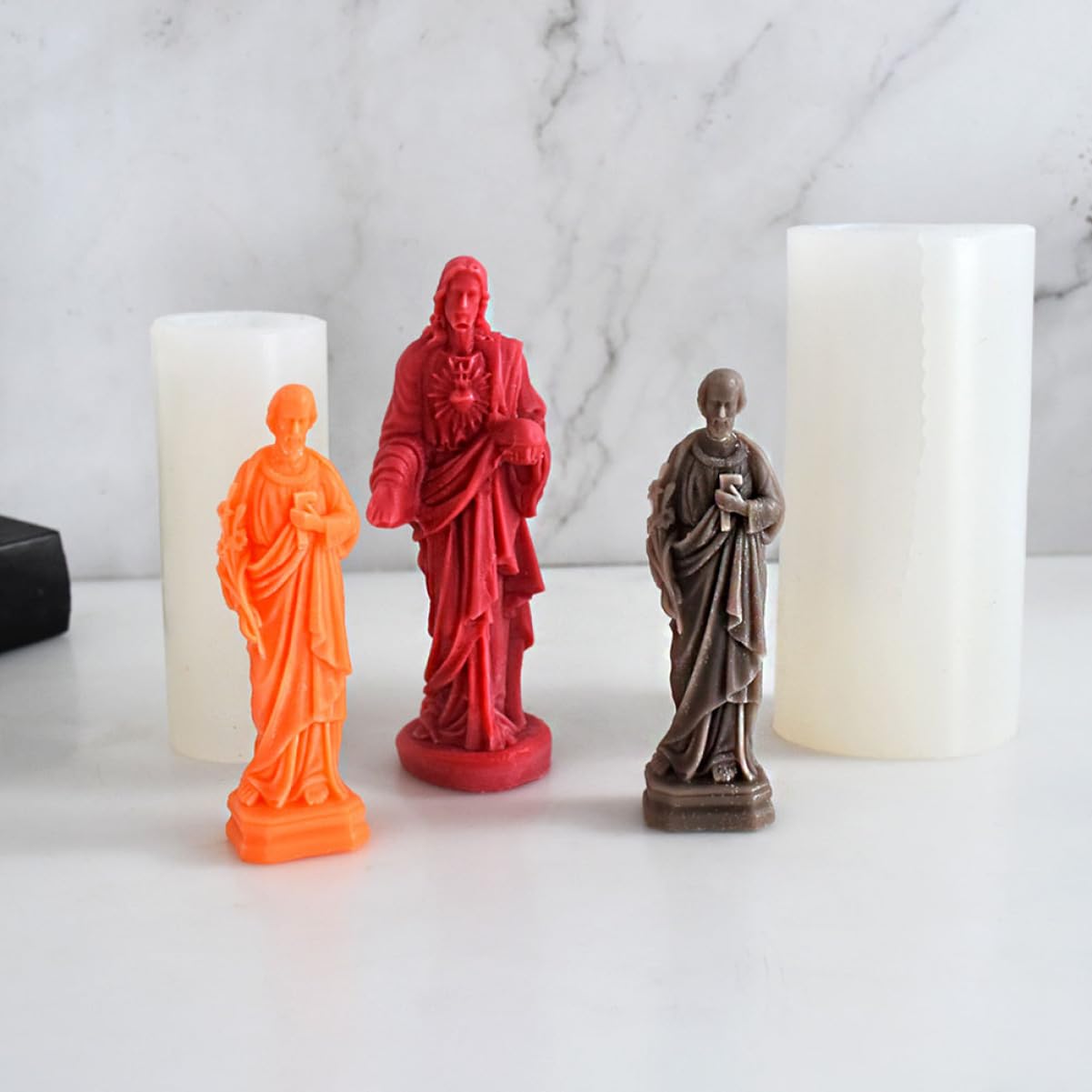 Jesus Silicone Mold Per Creazione Di Candele e Saponi Stampo Silicone Flessibile Per Statue Diy Per Uso Ripetuto e Altri Materiali