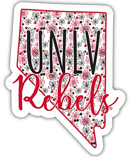 UNLV Rebels Floral State Decorative Decal 2-Inch Officially Licensed Collegiate Product