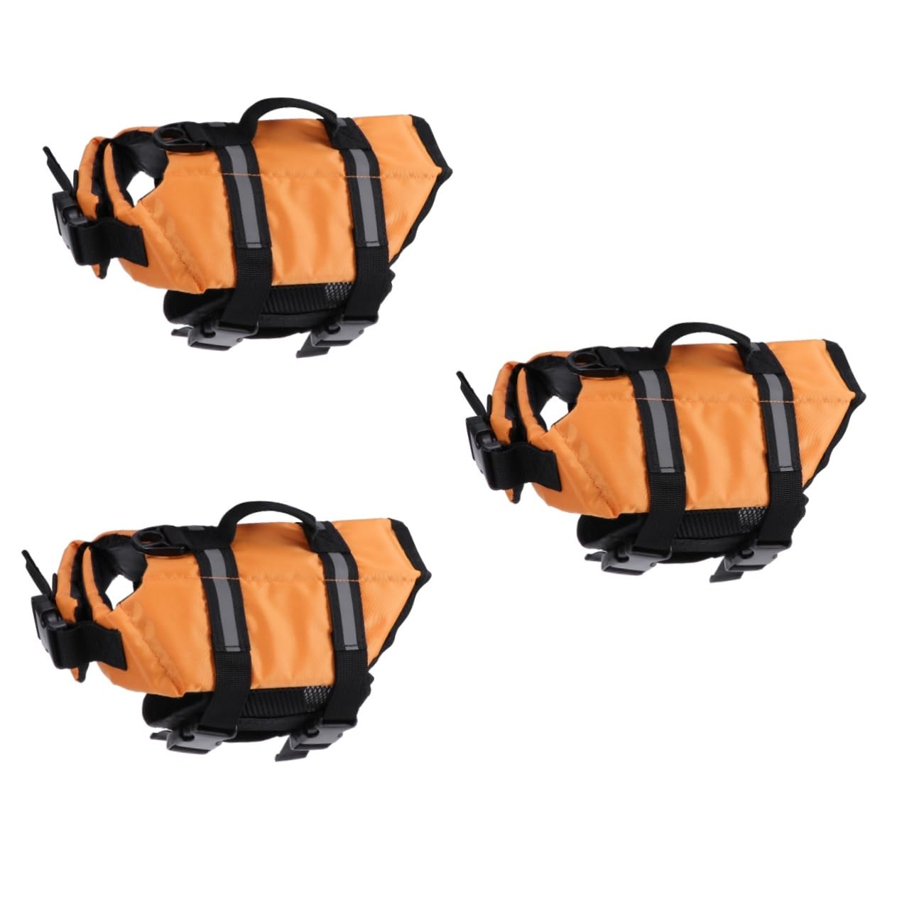 Housoutil 3pcs Pet Vests for Boating XXS Size Comfortable Breathable Reflective Strips Leash d Ring