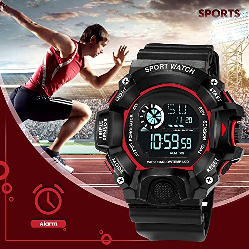 Image of Acnos Digital Sports Watch - Rugged Outdoor Multi-Function Countdown Timer & Alarm (WR30 Water-Resistant)