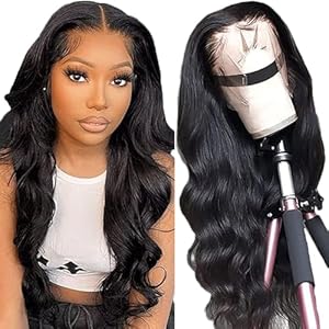 34 Inch Mensliches Haar 13×6 Swiss Lace Front Wig Body Wave Glueless Wig 1B Natural Black Brazilian Virgin Human Hair Pre Plucked With Natural Hairline