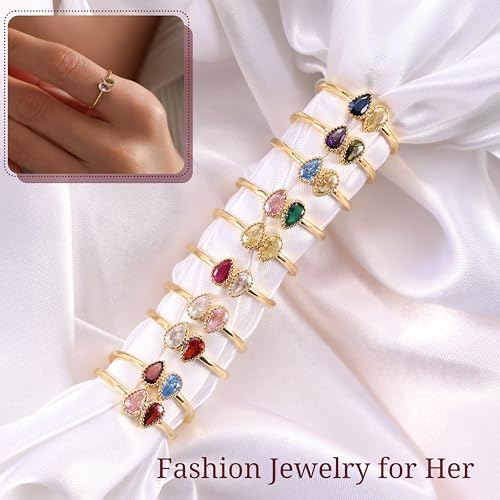 Mom Christmas Gifts from Daughter September Birthstone Rings for Women Gold Sapphire Rings Non Tarnish Trendy Stuff Birthday Gifts for Her Anniversary Retirement Jewelry for Best Friend Sister3
